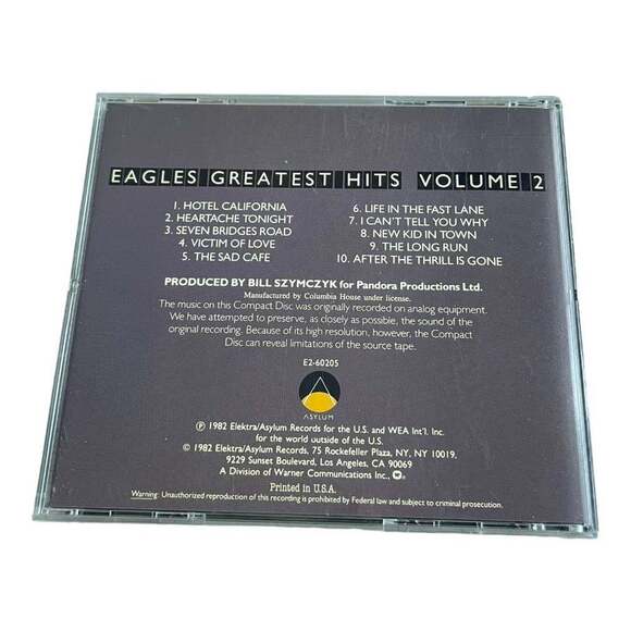 CD Eagles ‎- Eagles Greatest Hits Volume 2 - Picture 2 of 2